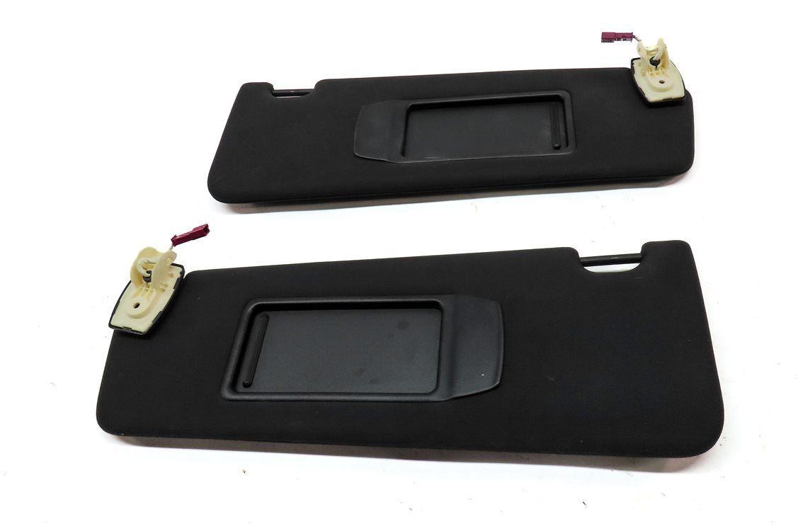 Thumbnail 2: 2009-2015 BMW 740i 750i 760i B7 (F01) FRONT LEFT & RIGHT SUN VISOR SET (BLACK)