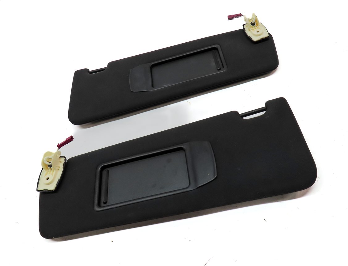 Thumbnail 3: 2009-2015 BMW 740i 750i 760i B7 (F01) FRONT LEFT & RIGHT SUN VISOR SET (BLACK)