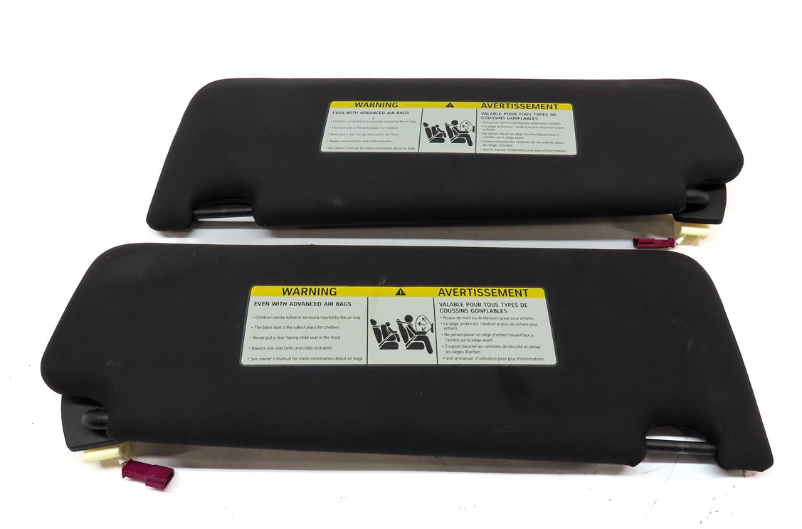Thumbnail 5: 2009-2015 BMW 740i 750i 760i B7 (F01) FRONT LEFT & RIGHT SUN VISOR SET (BLACK)