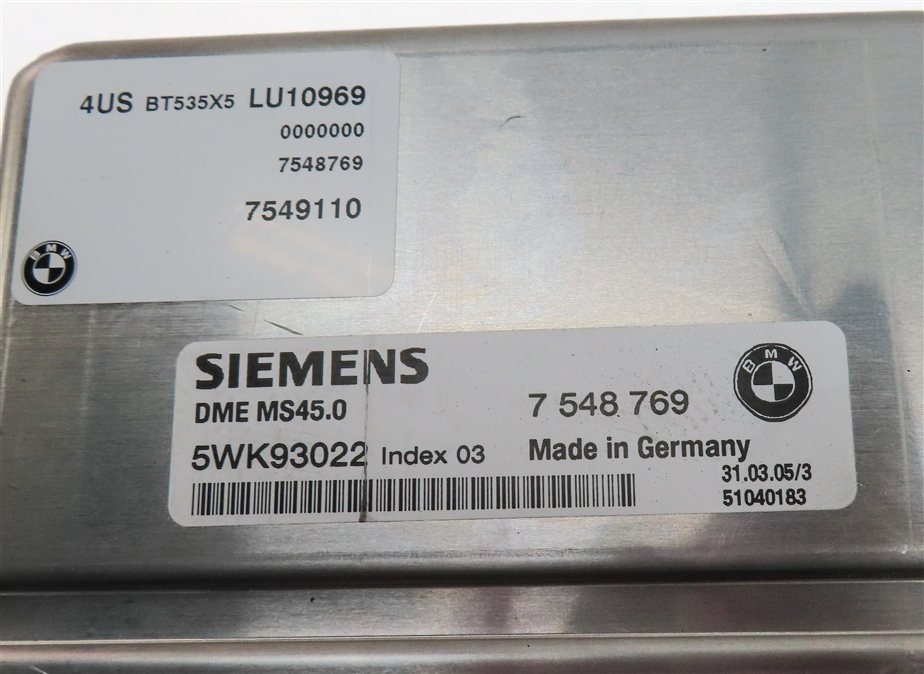 Thumbnail 5: 03-05 BMW Z4 (E85) 3.0L M54 ENGINE ECM DME EWS IMMOBILIZER MODULE LOCK KEY SET