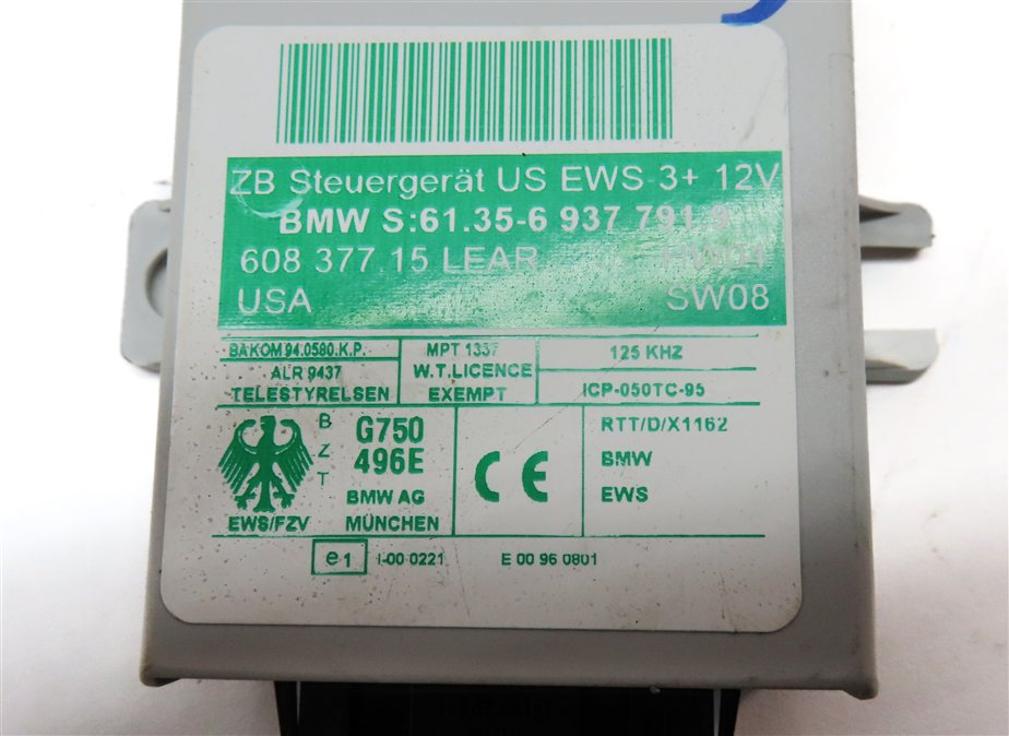 Thumbnail 7: 03-05 BMW Z4 (E85) 3.0L M54 ENGINE ECM DME EWS IMMOBILIZER MODULE LOCK KEY SET