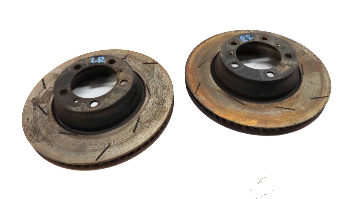 Thumbnail 1: 11 PORSCHE PANAMERA 970 G1 REAR LEFT DRIVER & RIGHT PASSENGER BRAKE ROTOR SET/2