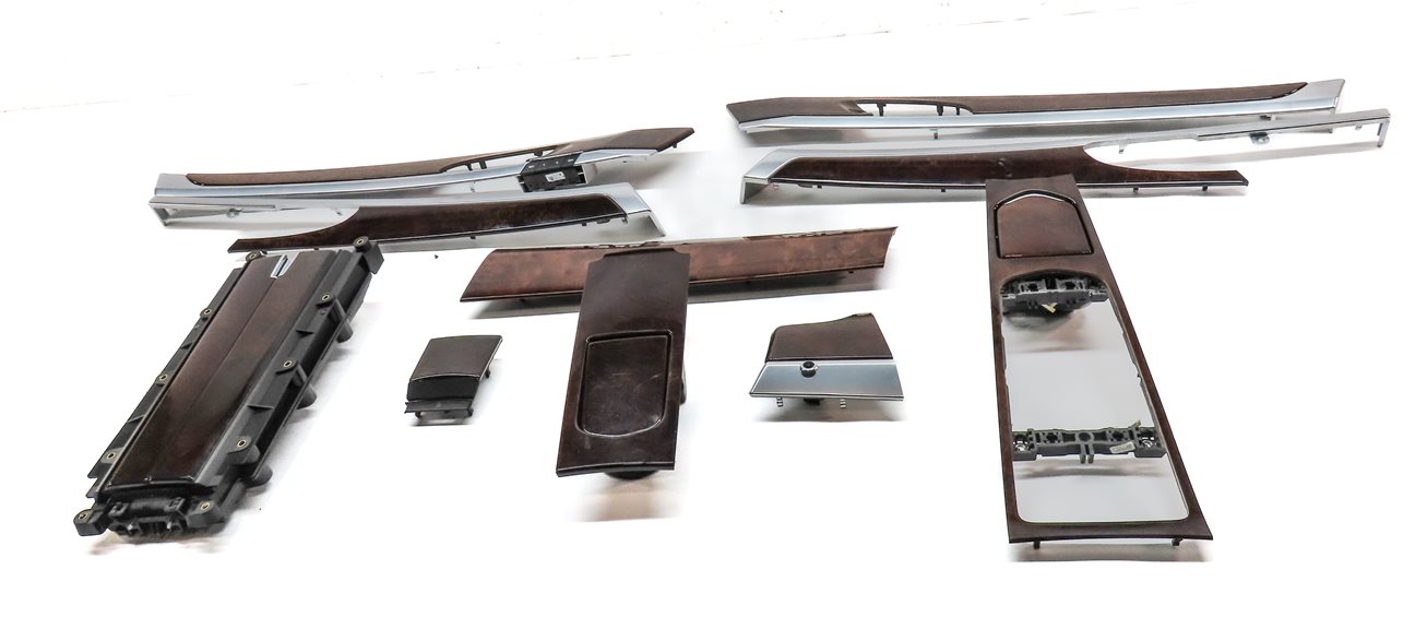 Thumbnail 2: 11 PORSCHE PANAMERA 970 G1 INTERIOR DOOR CONSOLE DOOR DASH TRIM SET BURR WALNUT