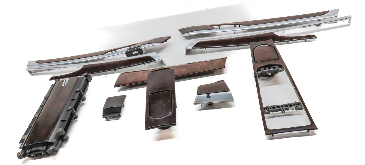 Thumbnail 3: 11 PORSCHE PANAMERA 970 G1 INTERIOR DOOR CONSOLE DOOR DASH TRIM SET BURR WALNUT