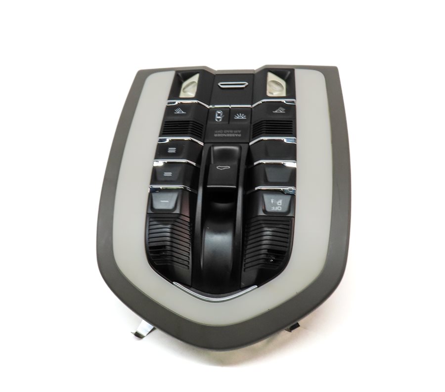 Thumbnail 5: 2011 PORSCHE PANAMERA (970 G1) FRONT OVERHEAD DOME LIGHT LAMP w/ SWITCHES (Gray)