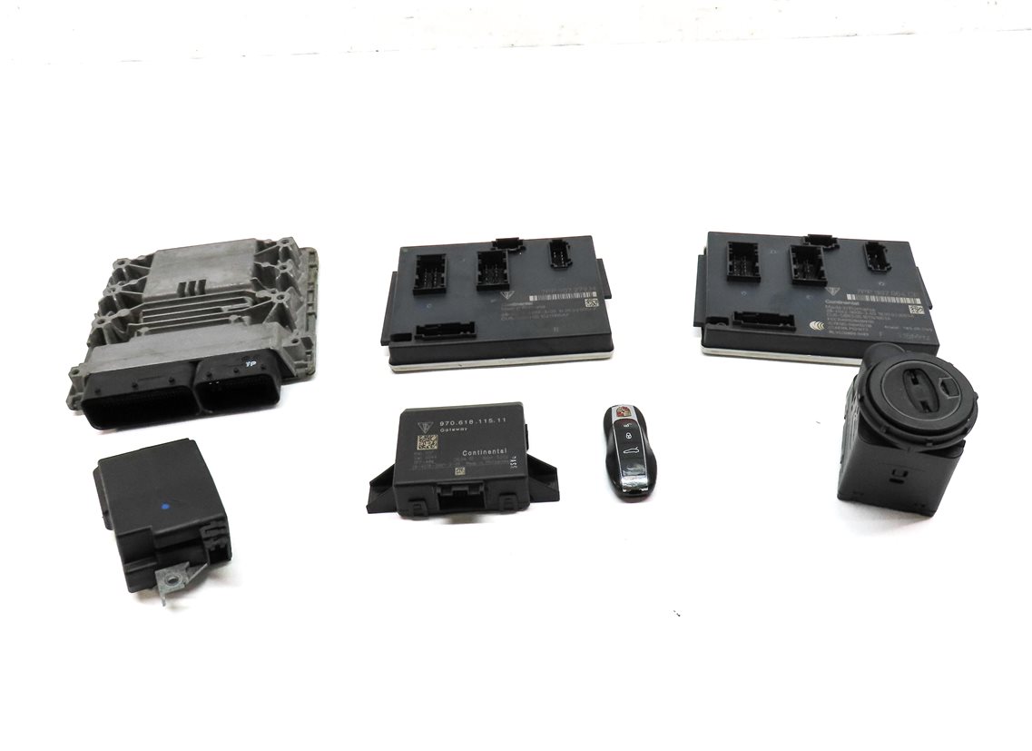 Thumbnail 2: 11 PORSCHE PANAMERA (970 G1) 3.6L (M46.20) ECM BCM IMMOBILIZER MODULE KEY SET/7