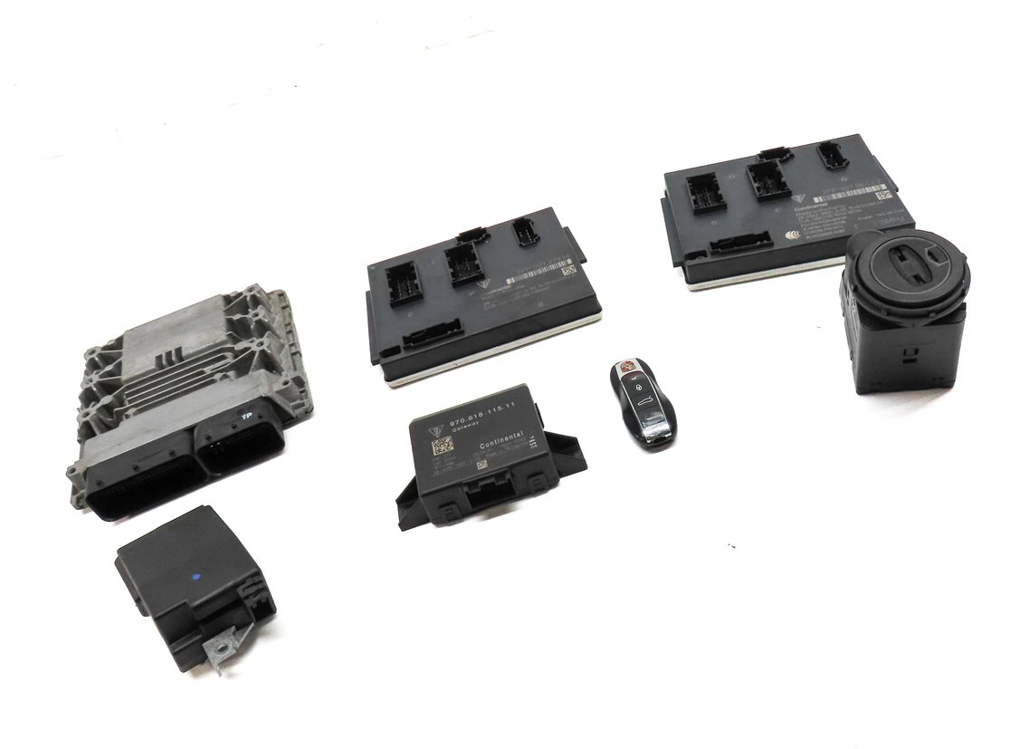 Thumbnail 3: 11 PORSCHE PANAMERA (970 G1) 3.6L (M46.20) ECM BCM IMMOBILIZER MODULE KEY SET/7