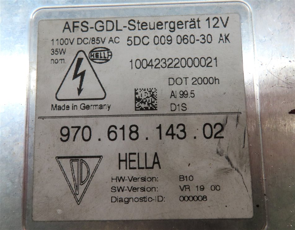 Thumbnail 4: 2011 PORSCHE PANAMERA (970 G1) FRONT RIGHT PASSENGER HEADLIGHT BALLAST MODULE