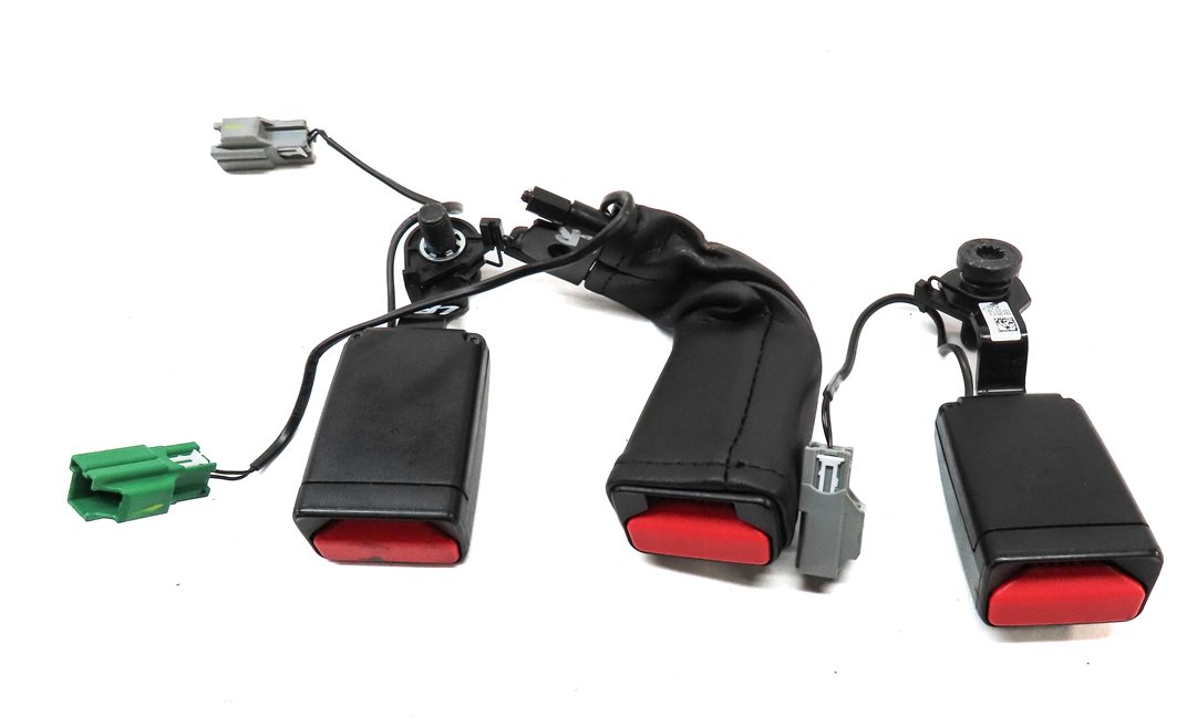 Thumbnail 4: 14 LAND RANGE ROVER L405 REAR LEFT CENTER RIGHT SEATBELT BUCKLE RECEIVER (BLACK)