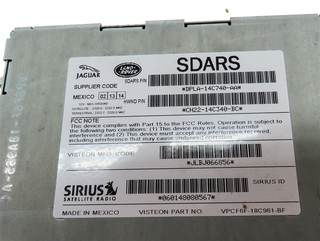 Thumbnail 4: 13-19 DISCOVERY SPORT LR4 RANGE ROVER SPORT EVOQUE SIRIUS SATELLITE RECEIVER