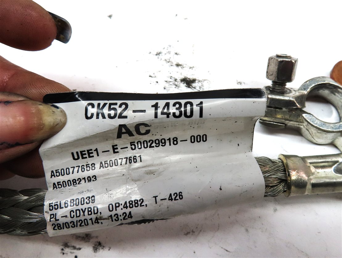 Thumbnail 5: 2014 LAND RANGE ROVER (L405) 5.0L SUPER ENGINE NEGATIVE BATTERY CABLE TERMINAL