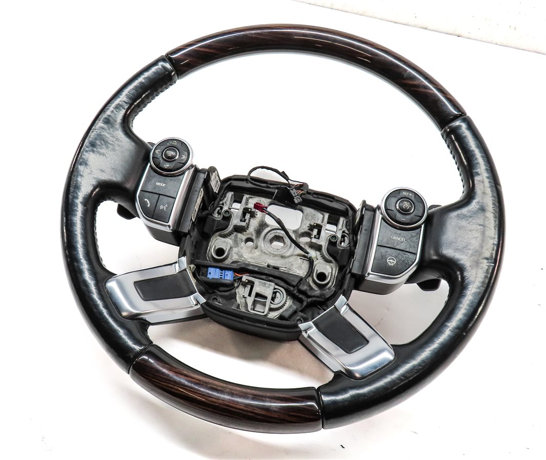 Thumbnail 1: 13-22 LAND RANGE ROVER (L405) 4 SPOKE STEERING WHEEL (BLACK/Madagascar Wood)