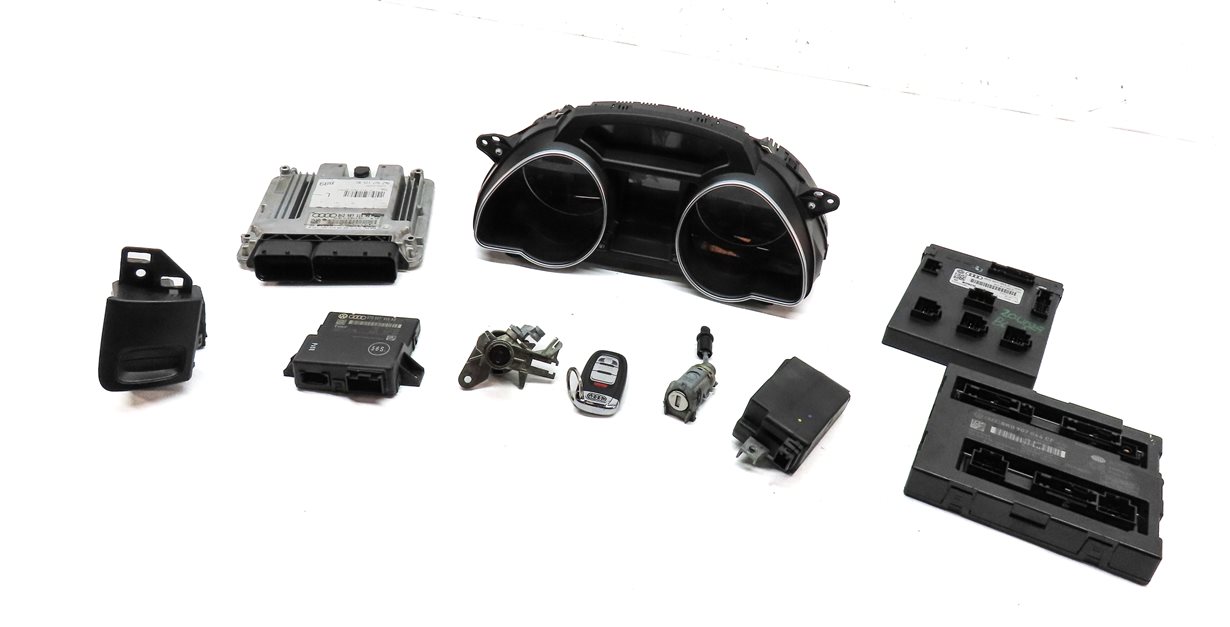 Thumbnail 1: 2011 AUDI A5 B8 8T 2.0L TURBO CAEB ENGINE ECM BCM IMMOBILIZER MODULE SET