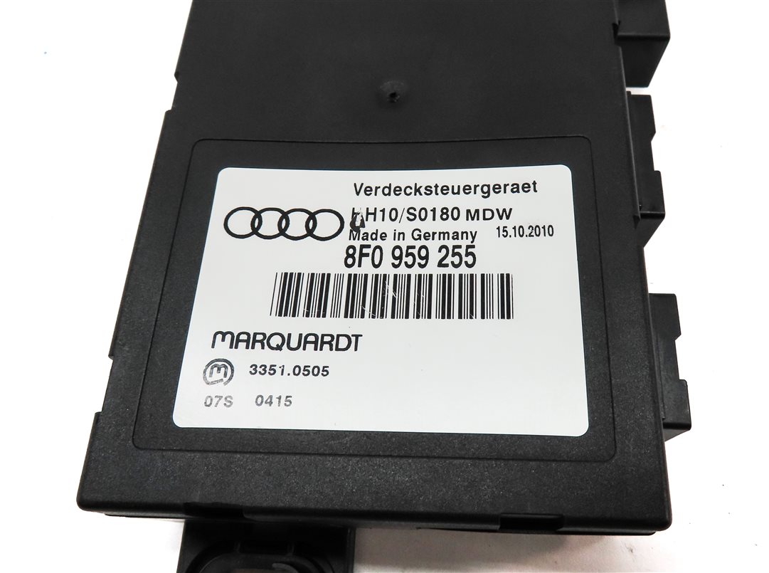 Thumbnail 4: 2010-2017 AUDI A5 S5 (B8 8T) CONVERTIBLE TOP LIFT ROOF CONTROL MODULE COMPUTER