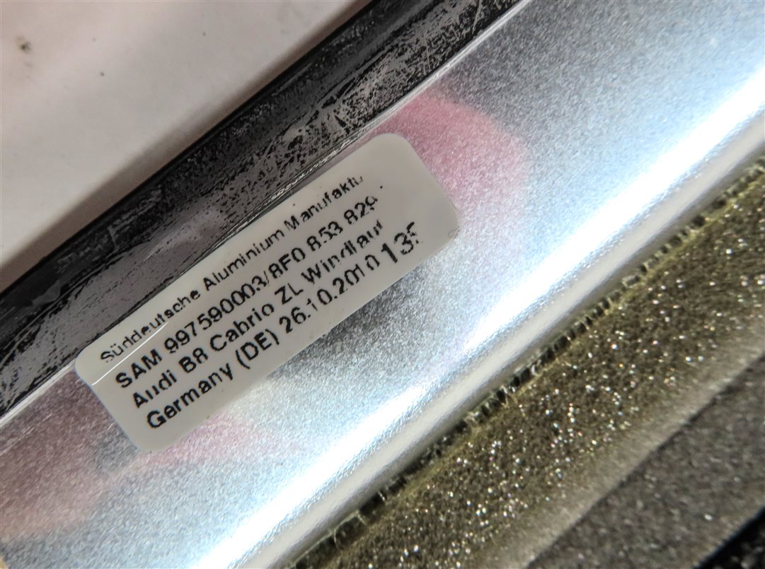 Thumbnail 7: 2011 AUDI A5 CONVERTIBLE (B8 8T) UPPER FRONT WINDSHIELD WINDOW TRIM (ALUMINUM)