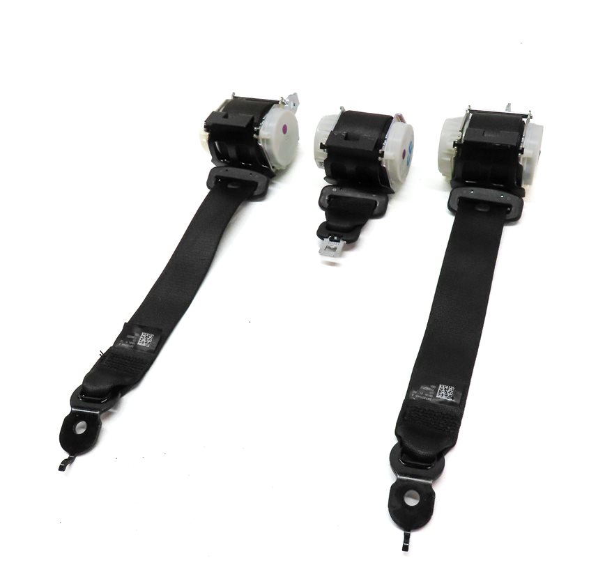 13 BMW 650i GRAN COUPE F06 REAR LEFT CENTER RIGHT SEATBELT RETRACTOR SET (BLACK)