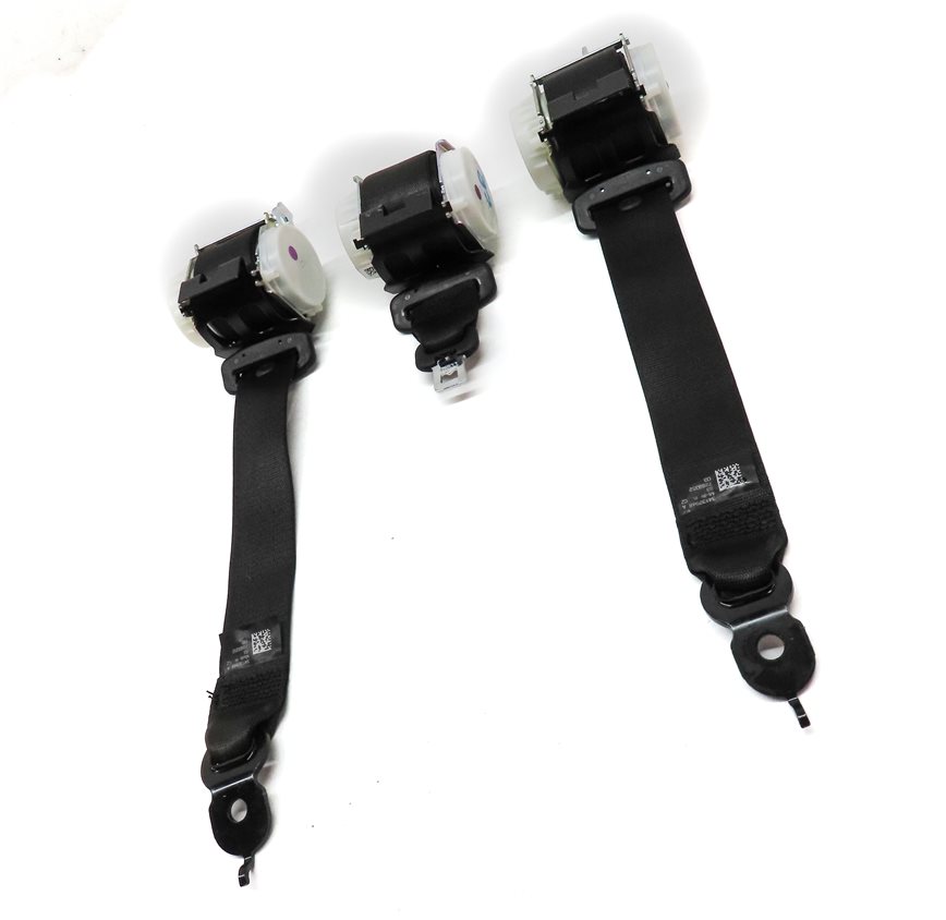 Thumbnail 3: 13 BMW 650i GRAN COUPE F06 REAR LEFT CENTER RIGHT SEATBELT RETRACTOR SET (BLACK)