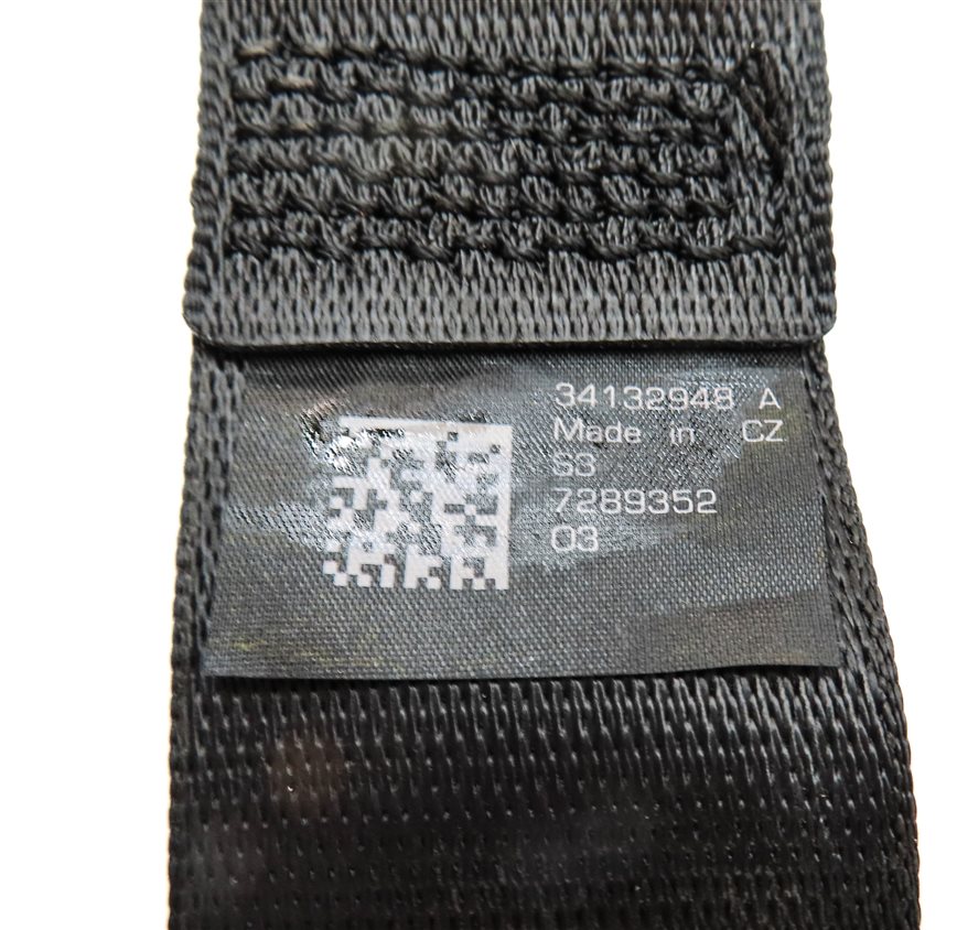 Thumbnail 5: 13 BMW 650i GRAN COUPE F06 REAR LEFT CENTER RIGHT SEATBELT RETRACTOR SET (BLACK)