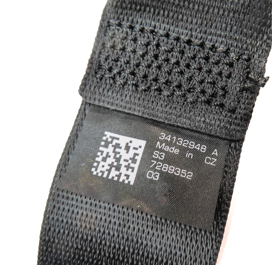 Thumbnail 7: 13 BMW 650i GRAN COUPE F06 REAR LEFT CENTER RIGHT SEATBELT RETRACTOR SET (BLACK)