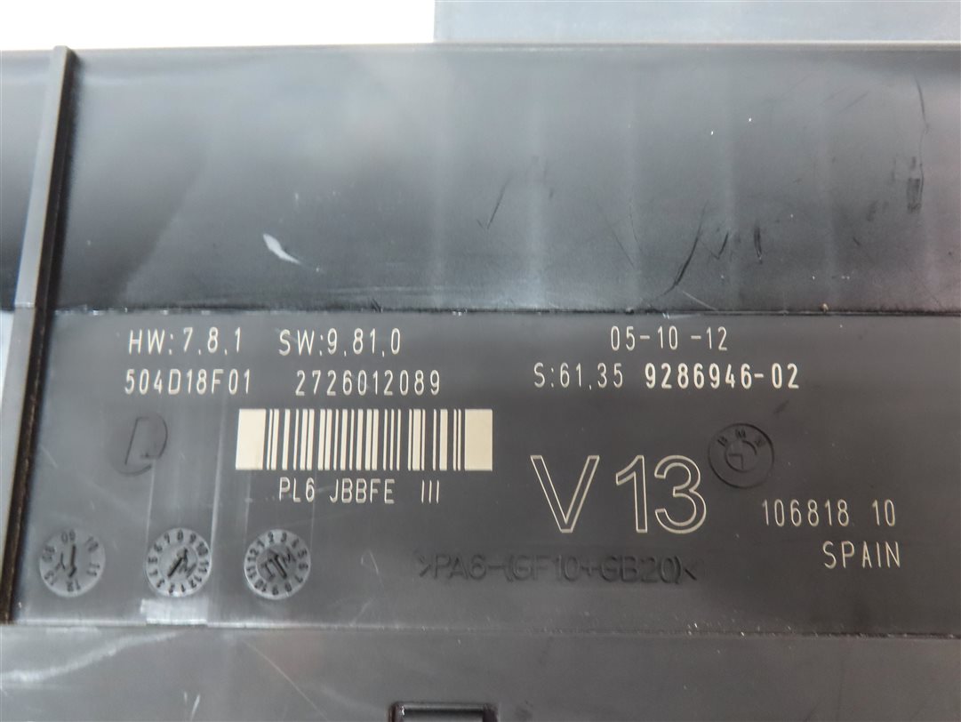 Thumbnail 4: 2013 BMW 650i GRAN COUPE (F06) BCM BODY CONTROL MODULE