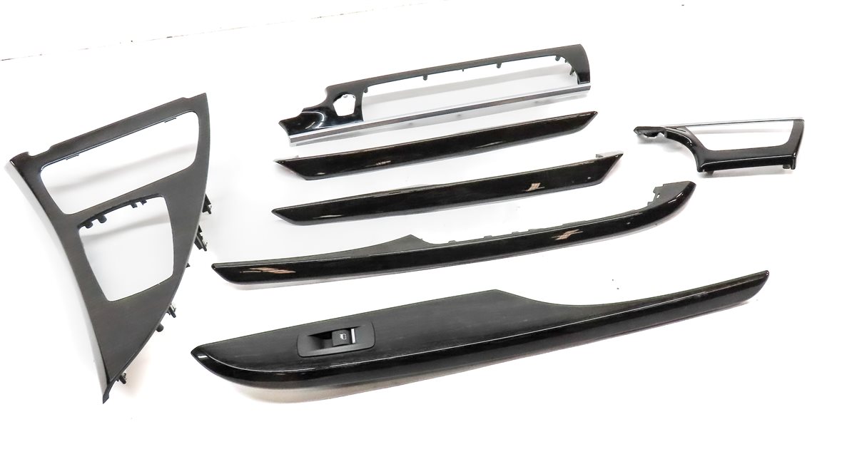 2013 BMW 650i GRAN COUPE (F06) INTERIOR DASH DOOR CONSOLE TRIM SET/7 (OAK WOOD)