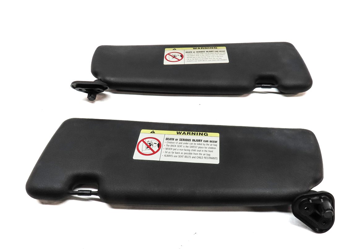 Thumbnail 5: 01-06 BMW 3 SERIES M3 (E46) CONVERTIBLE FRONT LEFT RIGHT SUN VISOR SET 2 (BLACK)