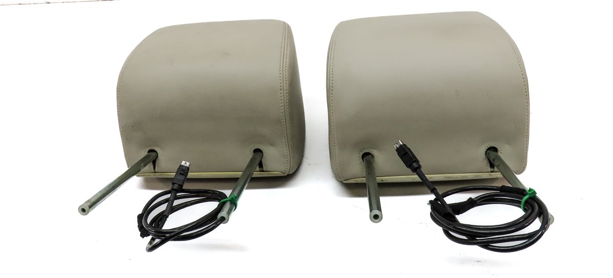 Thumbnail 4: 06-12 RANGE ROVER SPORT L320 FRONT LEFT & RIGHT HEADREST SET 2 w/ SCREEN (IVORY)