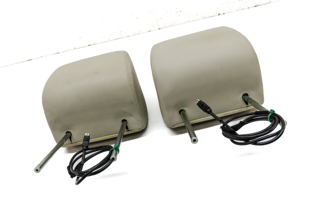 Thumbnail 5: 06-12 RANGE ROVER SPORT L320 FRONT LEFT & RIGHT HEADREST SET 2 w/ SCREEN (IVORY)