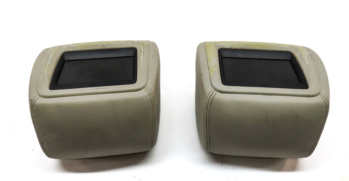 Thumbnail 7: 06-12 RANGE ROVER SPORT L320 FRONT LEFT & RIGHT HEADREST SET 2 w/ SCREEN (IVORY)