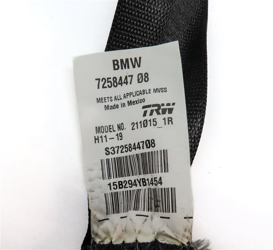 Thumbnail 5: 2016 BMW X3 (F25) REAR LEFT 2ND ROW SEAT BELT SEATBELT RETRACTOR (BLACK)