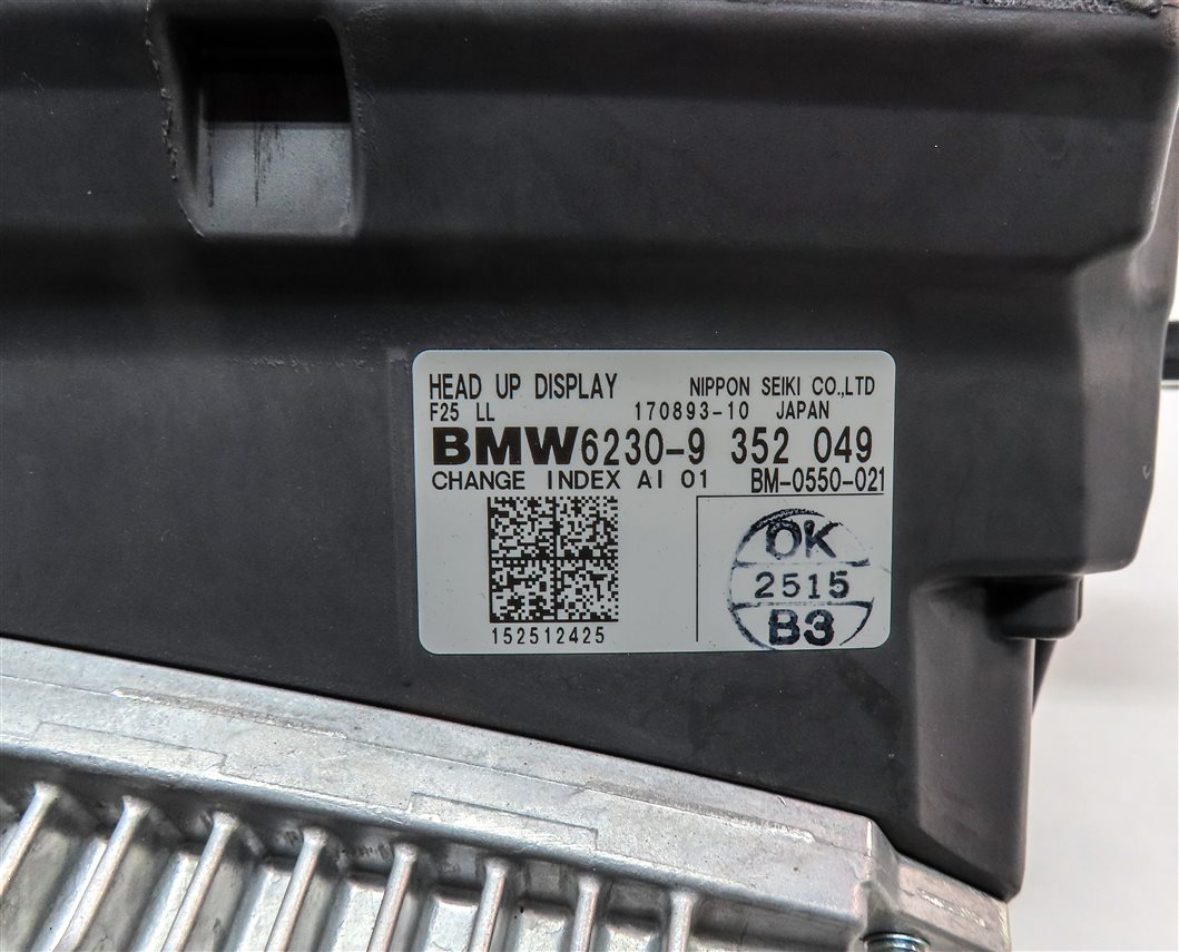 Thumbnail 7: 2013-2017 BMW X3 (F25) FRONT LEFT DASH WINDSHIELD HEAD-UP HEADS UP PROJECTOR