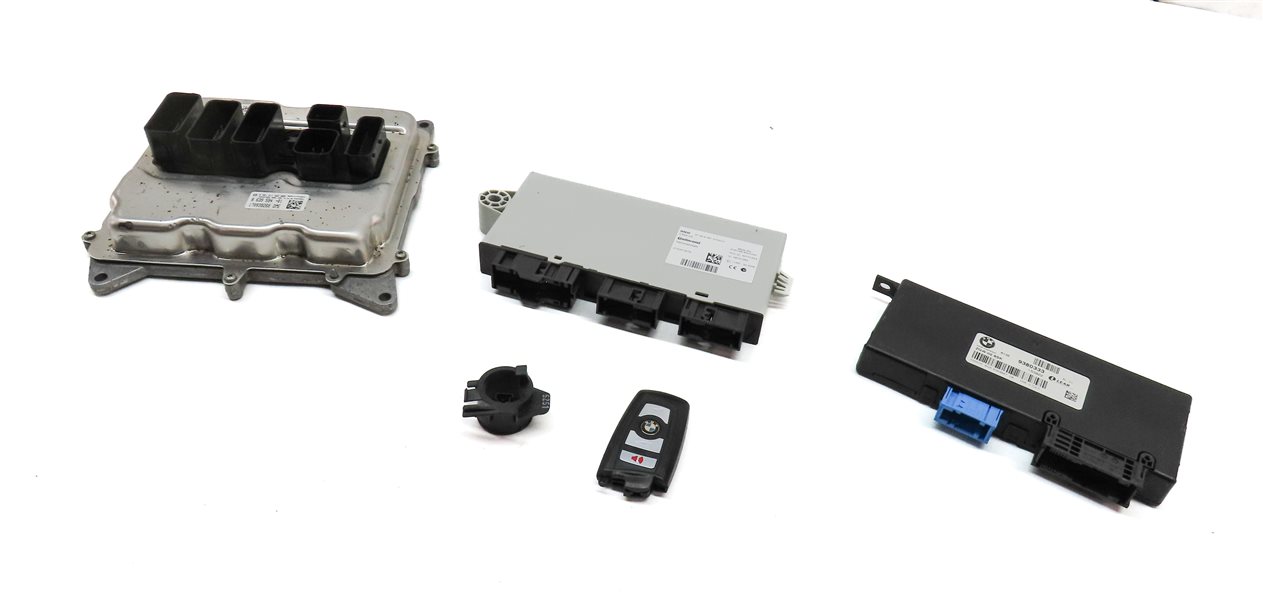 13-18 BMW 328i 428i 528i X3 X4 (F30 F32) 2.0L N26 ENGINE DME BCM MODULE KEY SET