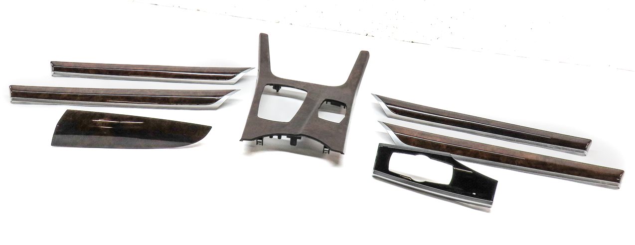 2016 BMW X3 (F25) FRONT REAR LEFT RIGHT DOOR DASH CONSOLE TRIM SET (WALNUT)