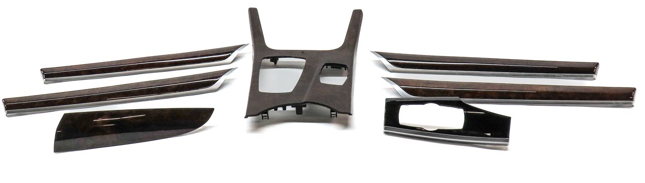 Thumbnail 2: 2016 BMW X3 (F25) FRONT REAR LEFT RIGHT DOOR DASH CONSOLE TRIM SET (WALNUT)