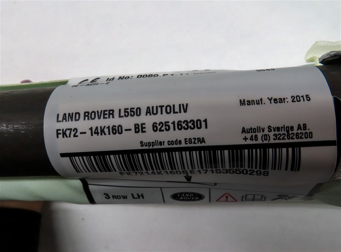 Thumbnail 5: 2015-2019 LAND ROVER DISCOVERY SPORT (L550) LEFT SIDE CURTAIN AIRBAG AIR BAG