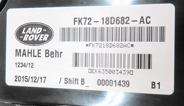 Thumbnail 8: 15-19 LAND ROVER DISCOVERY SPORT L550 REAR HVAC A/C HEATER BLOWER MOTOR ASSEMBLY