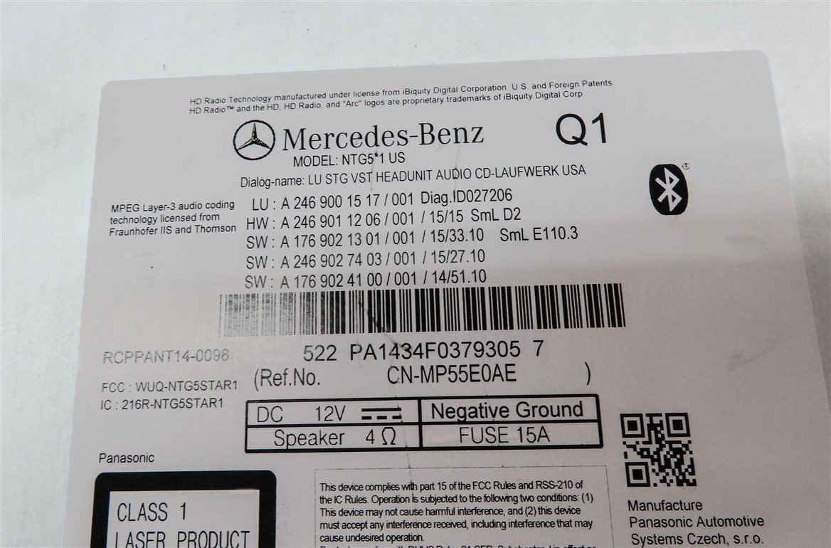 Thumbnail 8: 16-20 MERCEDES B CLA GLA CLASS (C117 W246 X156) CD NAVIGATION STEREO RECEIVER