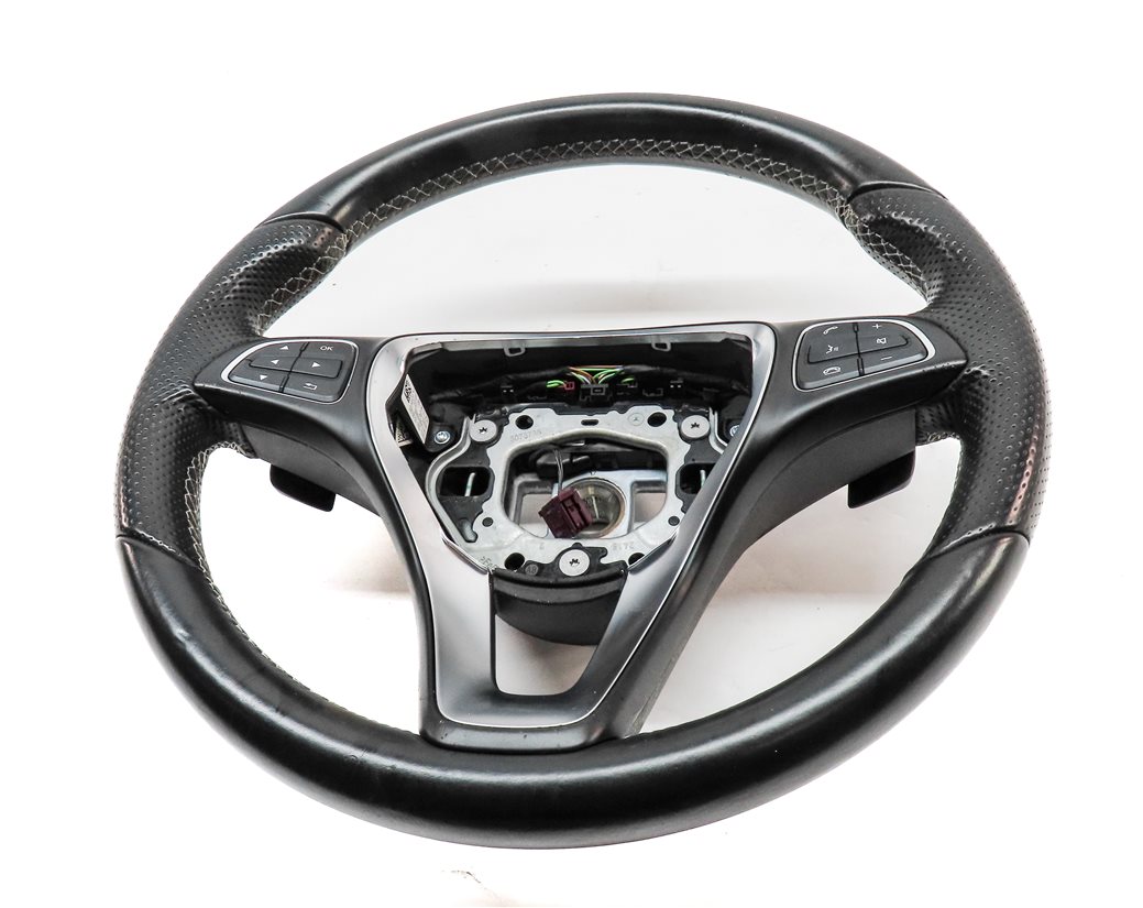 Thumbnail 2: 15-20 MERCEDES B GLA CLASS (W242 X156) 3-SPOKE STEERING WHEEL w/ SHIFT PADDLES