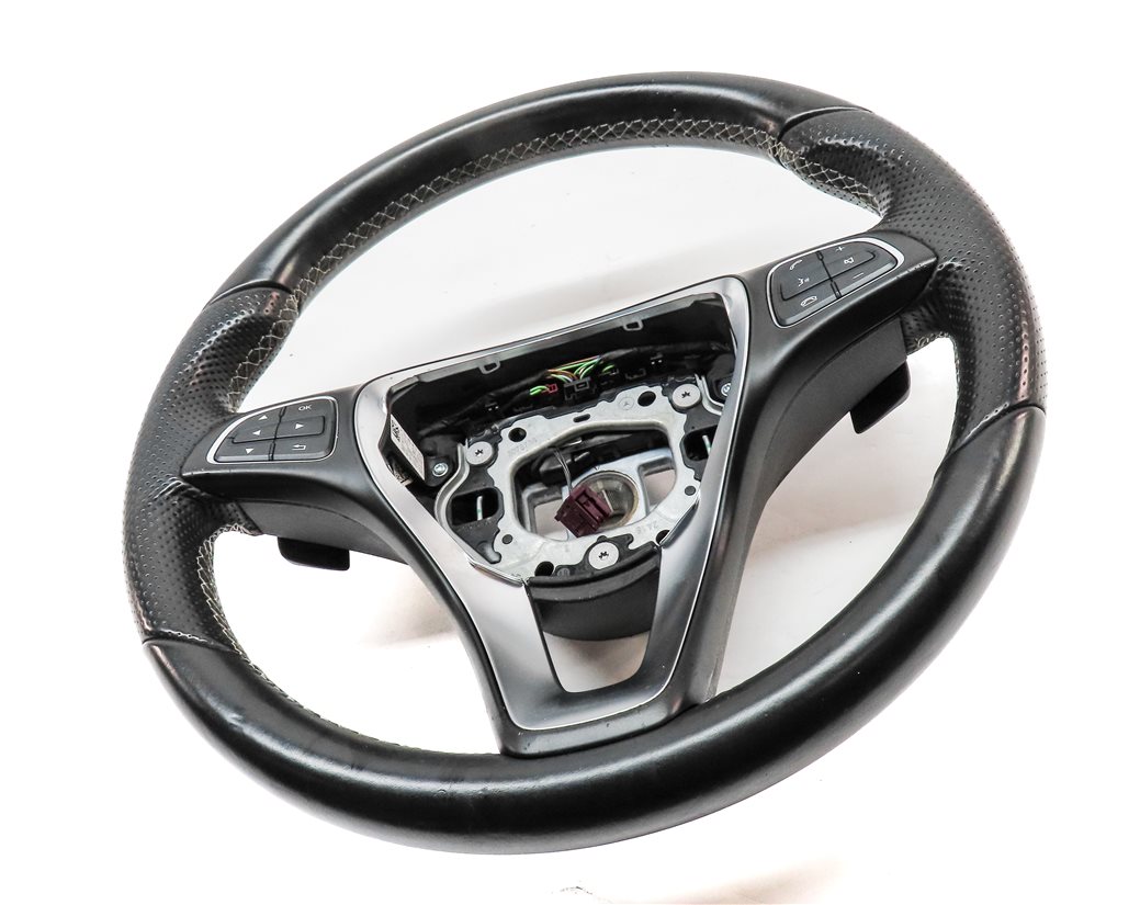 Thumbnail 3: 15-20 MERCEDES B GLA CLASS (W242 X156) 3-SPOKE STEERING WHEEL w/ SHIFT PADDLES