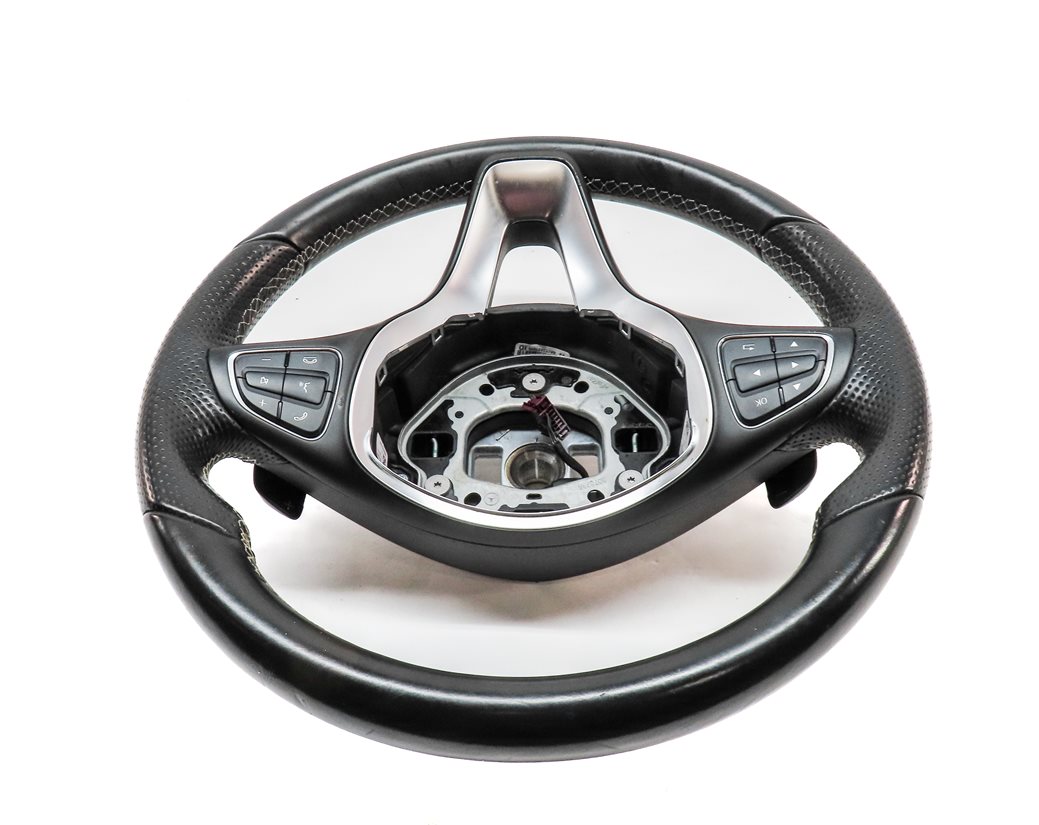 Thumbnail 4: 15-20 MERCEDES B GLA CLASS (W242 X156) 3-SPOKE STEERING WHEEL w/ SHIFT PADDLES