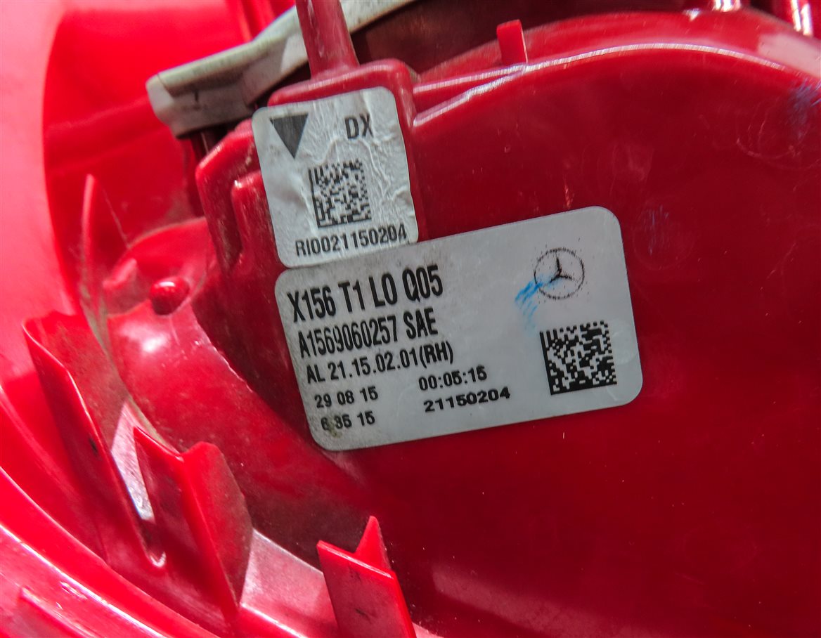 Thumbnail 6: 15-20 MERCEDES GLA250 W156 REAR RIGHT PASSENGER OUTER QUARTER TAILLIGHT LAMP