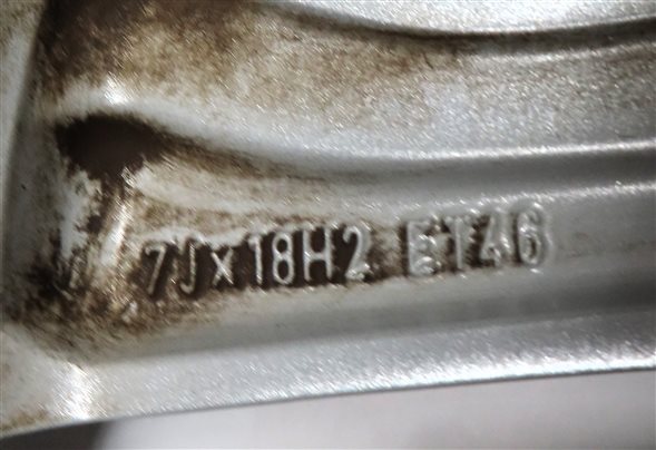 Thumbnail 5: 15-17 MERCEDES GLA250 (X156) 18x7 ALUMINUM ALLOY 5-DOUBLE SPOKE WHEEL RIM 