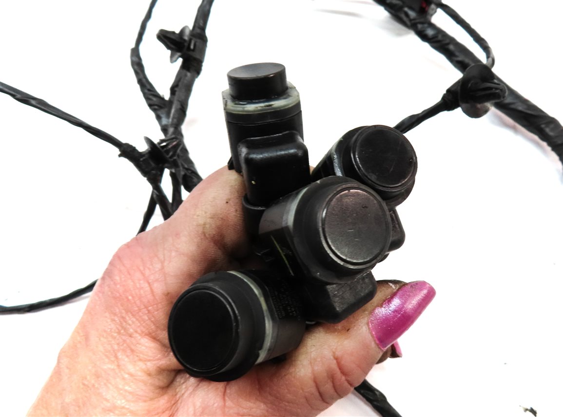 Thumbnail 4: 2012 BMW X3 F25 REAR PARK ASSIST PDC SENSOR SET 4 (Black) w/ WIRE WIRING HARNESS