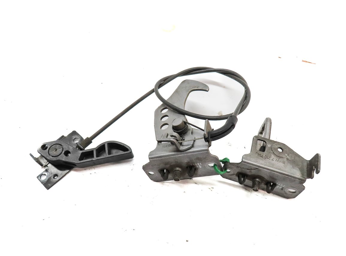 Thumbnail 4: 2012 BMW X3 (F25) FRONT HOOD SAFETY CATCH HOOK w/ RELEASE LEVER & CABLE