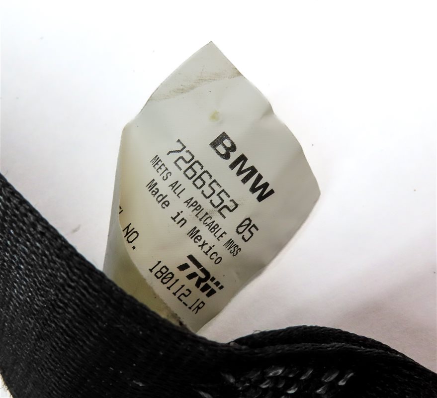 Thumbnail 5: 2012 BMW X3 (F25) REAR RIGHT 2ND ROW SEATBELT SEAT BELT RETRACTOR (Black)