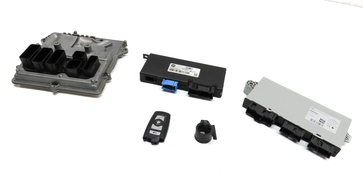 11-12 BMW 535i 535iGT X3 (F06 F07 F10) 3.0L N55 ENGINE DME CAS-4 MODULE KEY SET