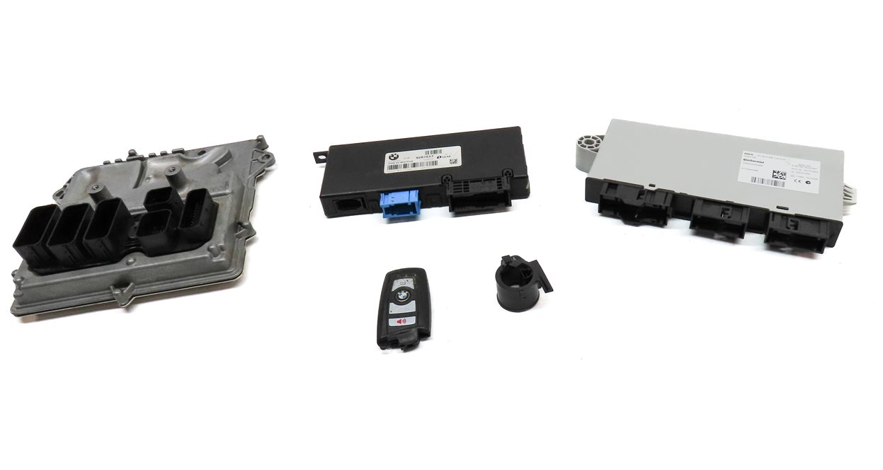 Thumbnail 2: 11-12 BMW 535i 535iGT X3 (F06 F07 F10) 3.0L N55 ENGINE DME CAS-4 MODULE KEY SET