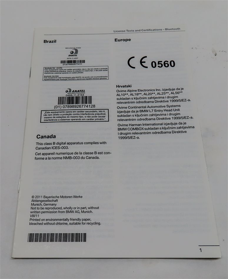 Thumbnail 5: 2012 BMW X3 (F25) OWNERS MANUAL BOOKLET SET 7 w/ CARRYING CASE