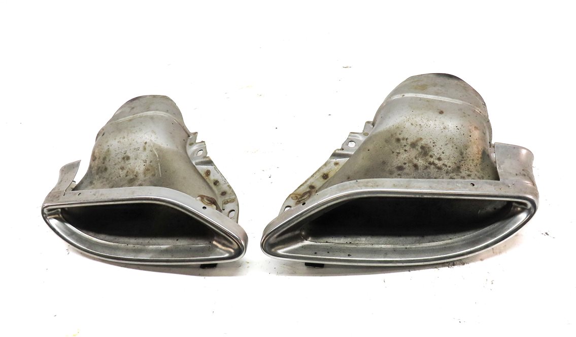Thumbnail 2: 12-19 MERCEDES ML GLE W166 3.5L M276 REAR LEFT & RIGHT EXHUAST MUFFLER TIP SET 2