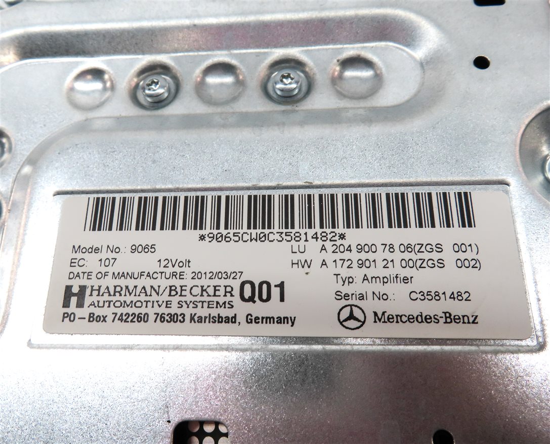 Thumbnail 5: 2012 MERCEDES C250 C300 C350 C63 AMG (W204) HARMAN BECKER AUDIO AMP AMPLIFIER